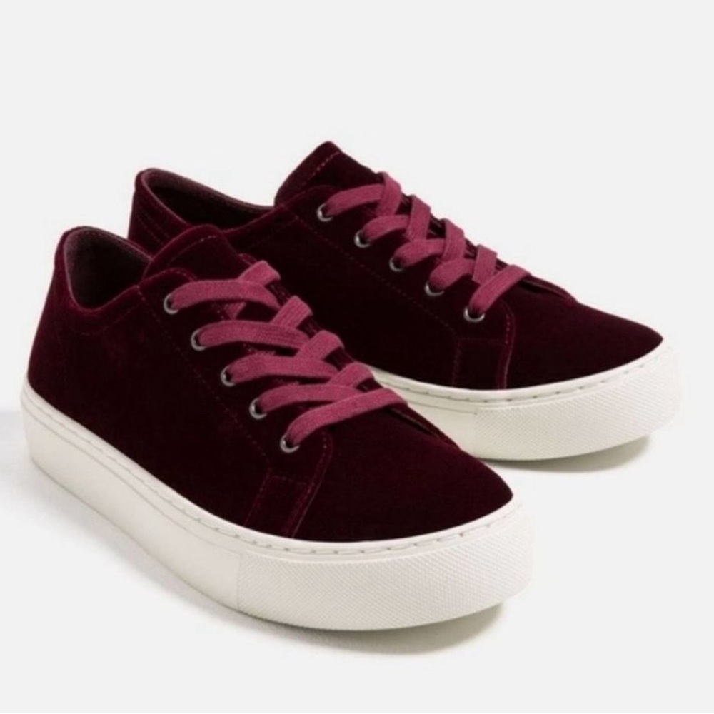 Velvet Zara Platform Sneakers